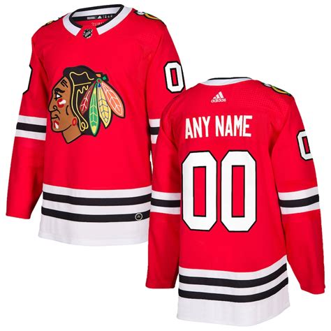 adidas Chicago Blackhawks Red Authentic Custom Jersey