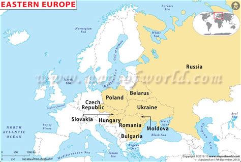 Eastern Europe Map, Eastern European countries