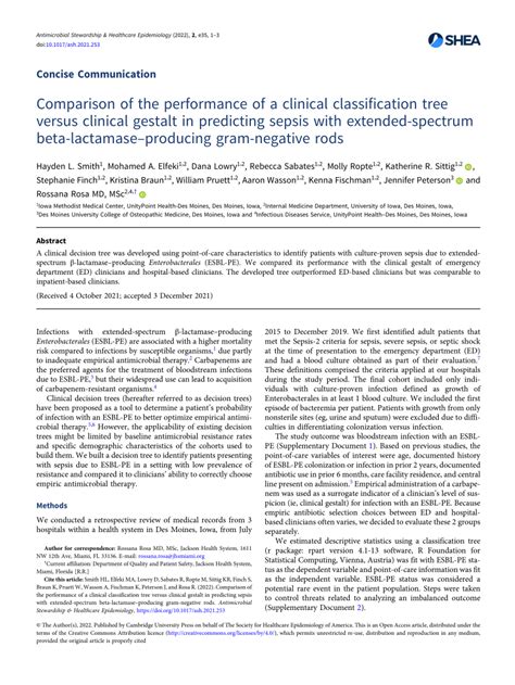 (PDF) Comparison of the performance of a clinical classification tree ...