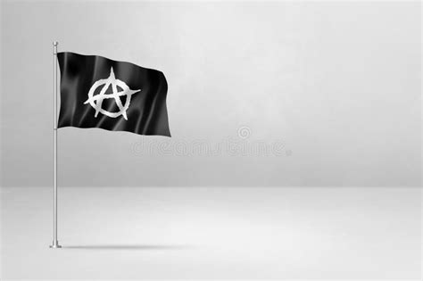 Anarchy Flag Isolated on White Stock Illustration - Illustration of ...