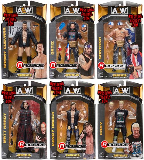 AEW Unrivaled 4 - Set of 6 AEW Toy Wrestling Action Figures by Jazwares ...