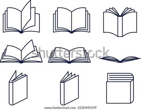 Open Closed Book Collection Illustration Side Stock Vector (Royalty ...