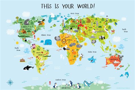 Printable World Map For Kids