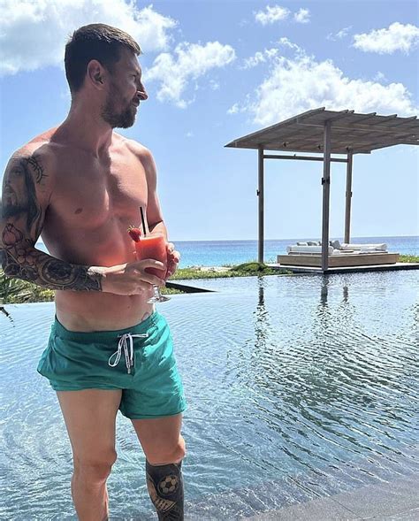 Lionel Messi enjoys the final days of his Caribbean 'vacay' before he ...