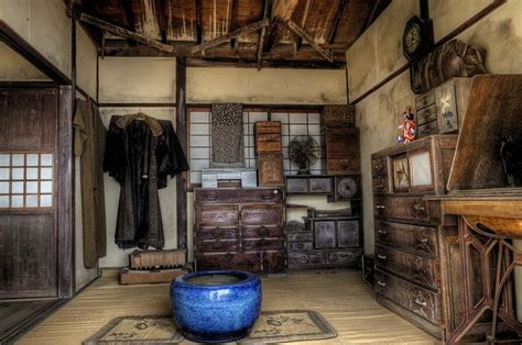 Photograph of an old traditional Japanese house interior on Shodo ...