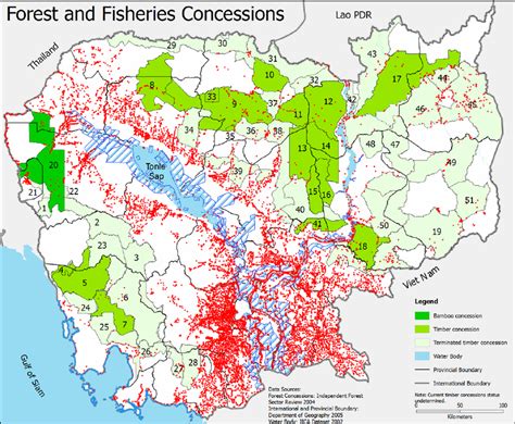 Different land and land use concession types in Cambodia | Download ...