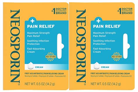 Neosporin + Maximum-Strength Pain Relief Dual Action Cream, First Aid ...