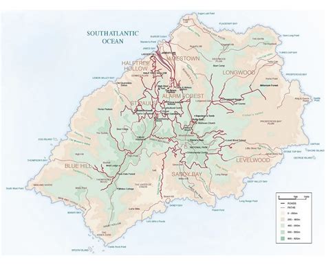 St Helena Island Sc Map - bmp-best