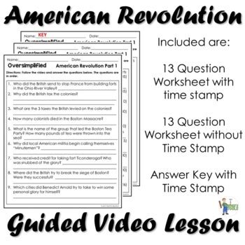 Video Lesson: Oversimplified, American Revolution Part 1 | TPT