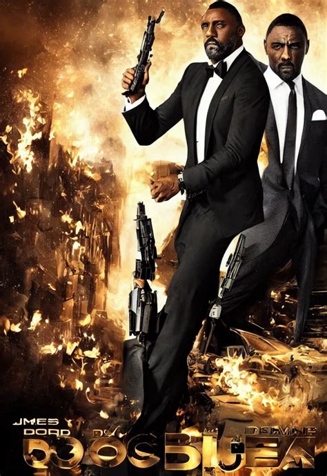 movie poster for james bond starring idris elba | Stable Diffusion ...