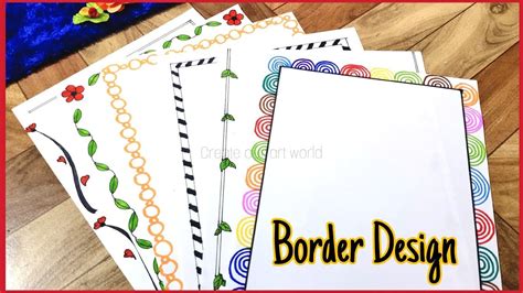 5 Quick And Easy Border Design Ideas | Border For Project & Assignment ...