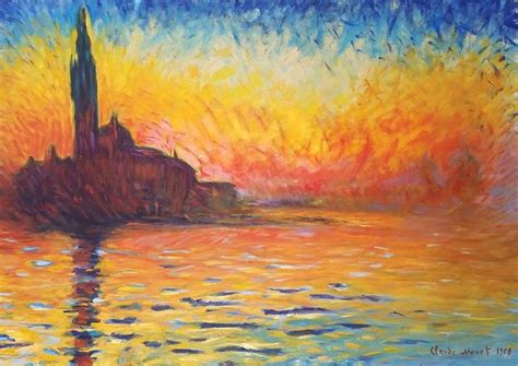 CLAUDE MONET "Sunset in Venice" - original copy Painting | Monet ...