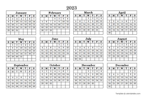 New 2023 Calendar Blank Pics – Calendar With Holidays Printable 2023