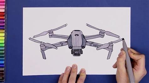 How to draw a drone - YouTube