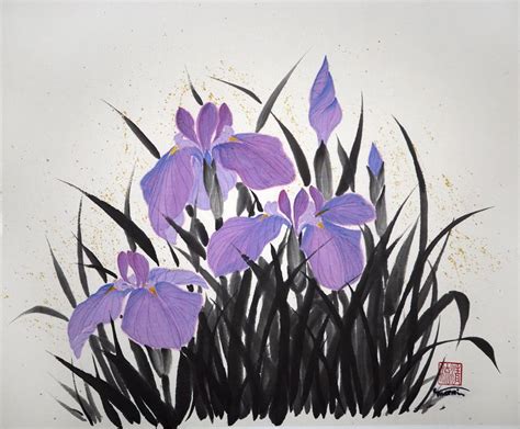 Sumi-e Artists of Canada | Watercolor flowers, Japanese painting, Zen art