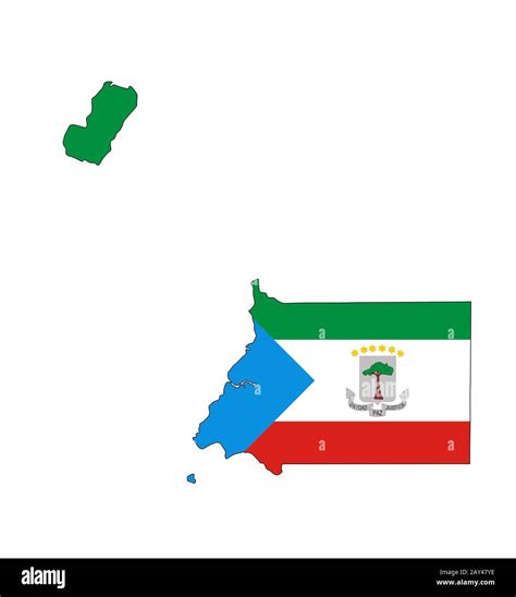 equatorial guinea flag map Stock Photo - Alamy