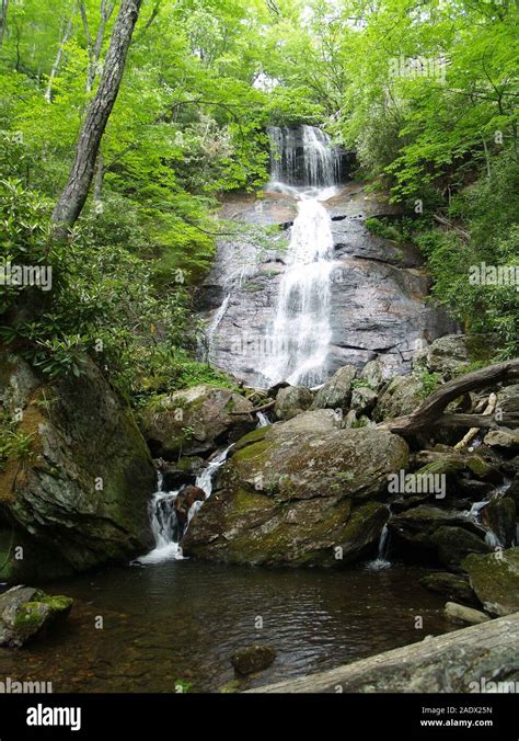 Waterfall,Blue Ridge Mountains Stock Photo - Alamy