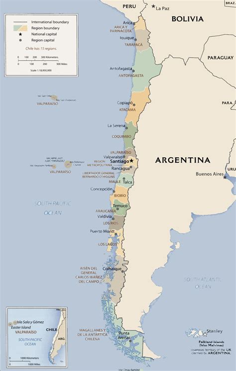 Chile Map - Chile Map And 100 More Free Printable International Maps ...