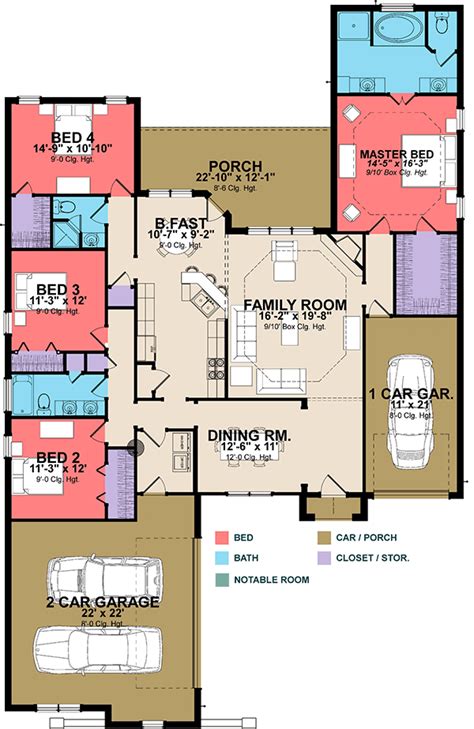 One Level Floor Plan - Image to u