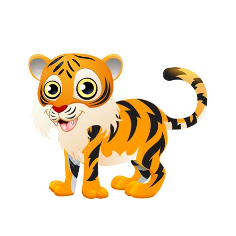 Gambar Ilustrasi Vektor Desain Harimau Kartun Yang Lucu, Design Harimau ...