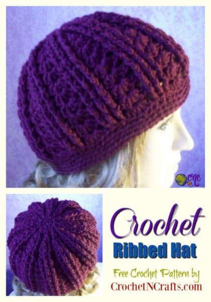 Ribbed Hat ~ FREE Crochet Pattern