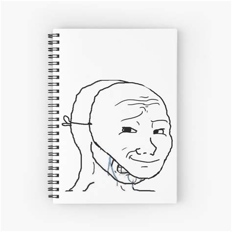 "crying wojak mask meme" Spiral Notebook by zetaexe | Redbubble