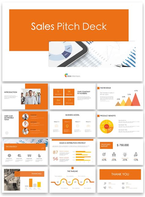 Sales Pitch Deck for Startup Business | Business presentation templates ...