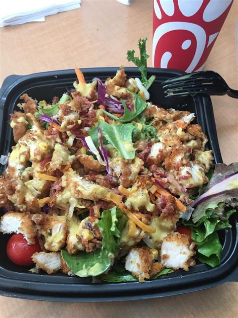 Chick-fil-a chicken nugget Cobb salad with honey mustard dressing 600 ...