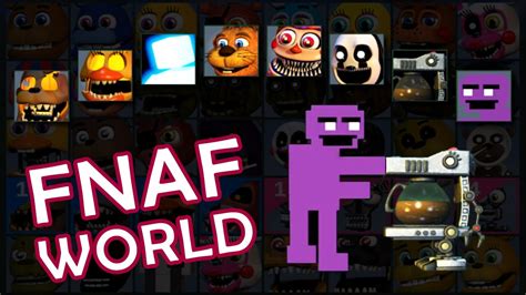 FNAF World 1.2 - Unlock ALL CHARACTERs | Secret Mini Games - YouTube