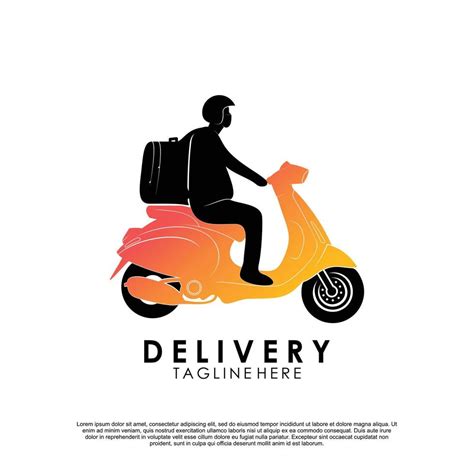 Delivery logo with bike man or courier Premium Vector 10844903 Vector ...