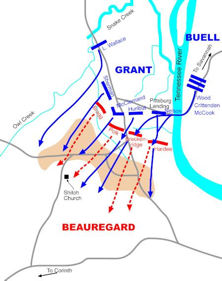 Battle Of Shiloh Map