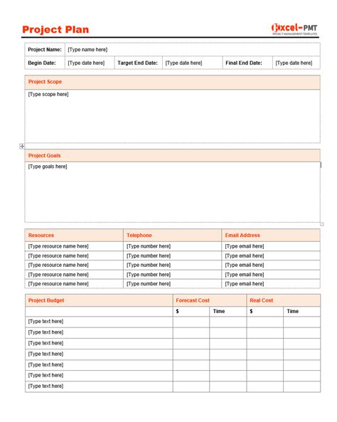 Simple Project Plan Template - Project Management | Small Business Guide