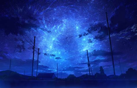 Starry Blue Sky Night 8k Wallpaper,HD Artist Wallpapers,4k Wallpapers ...