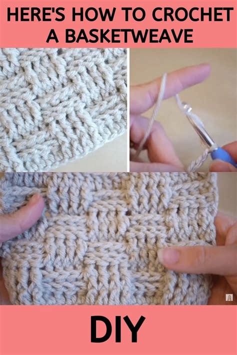 Learn how to crochet a basketweave stitch with this easy-to-follow ...