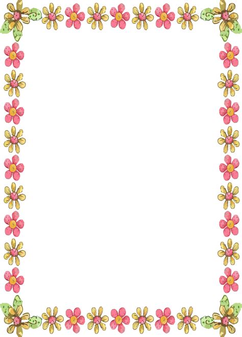 border design simple flower - Clip Art Library