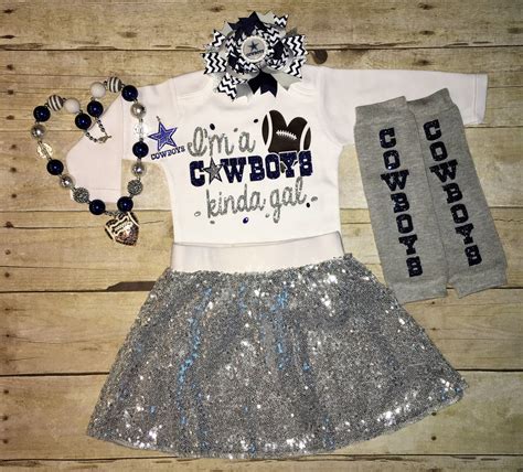 Dallas Cowboys Girls Outfit-sequin skirt – Keepsake Konnections