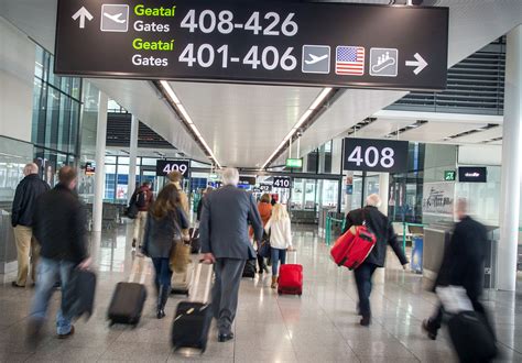 Departing passengers at Dublin Airport's 400 boarding gates