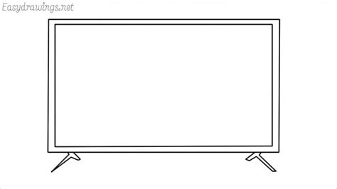 How to draw a tv step by step for beginners - Easydrawings.net | Easy ...