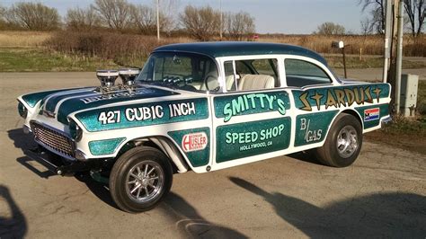 1955, Chevrolet, Bel, Air, Drag, Racing, Race, Gasser, Custom, Hot, Rod ...