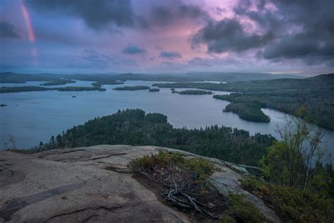 Beautiful Stuff: Rainbow & sunset at Squam Lake, New Hampshire [OC ...