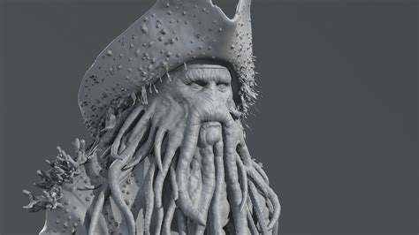 ArtStation - Bill Nighy - Davy Jones - Pirates of the Caribbean | Resources