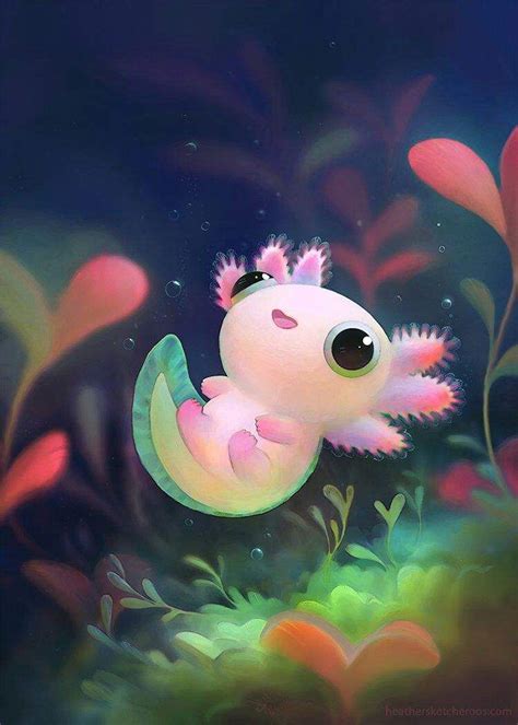 Kawai Axolotl | Disegni di animali carini, Sfondi carini, Disegno di ...