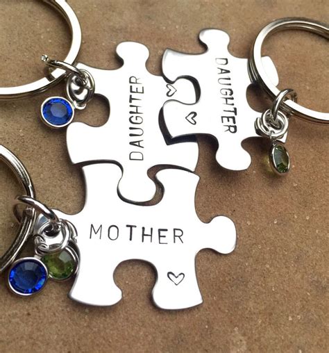 Mother Daughter Gifts Personalized Keychain Mother's Day - Etsy ...