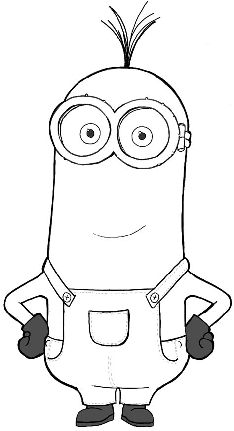 How to Draw Kevin from The Minions Movie 2015 in Easy Steps Lesson ...