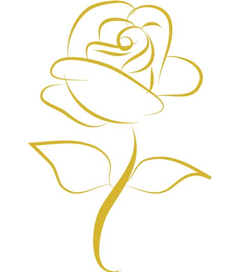 Golden Rose Transparent Background PNG