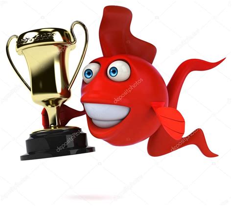 Fish with a trophy — Stock Photo © julos #64957001