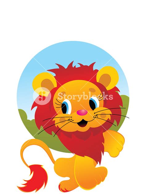 Cute Lion Wallpaper Royalty-Free Stock Image - Storyblocks