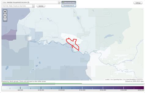 Gold Bar, Washington (WA) income map, earnings map, and wages data