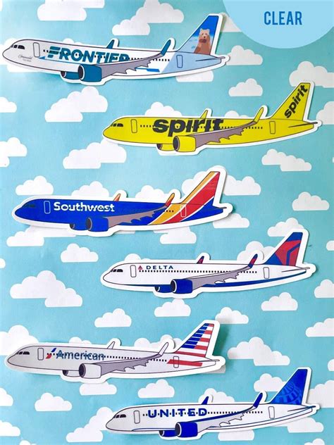 Airline Stickers - Etsy