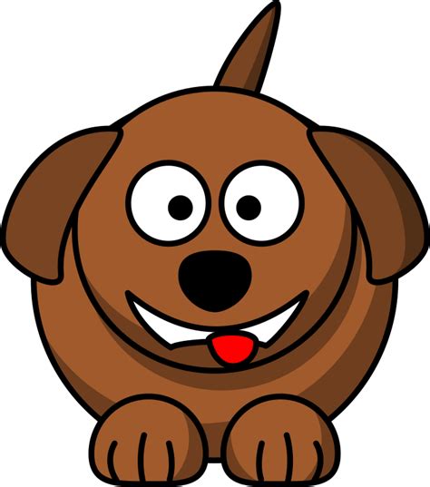 Cartoon dog laughing or smiling - Openclipart